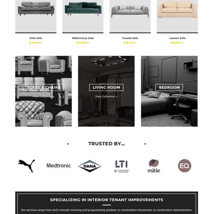 Website Design for Furniture Company